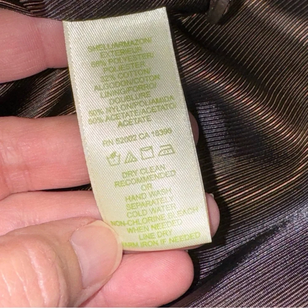 Sigrid Olsen Long Blazer Single Breasted Brown Gold Vintage - Picture 14 of 17